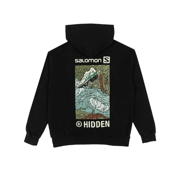HIDDEN NY x Salomon Artifact Trails Hoodie Black XL - Picture 6 of 8